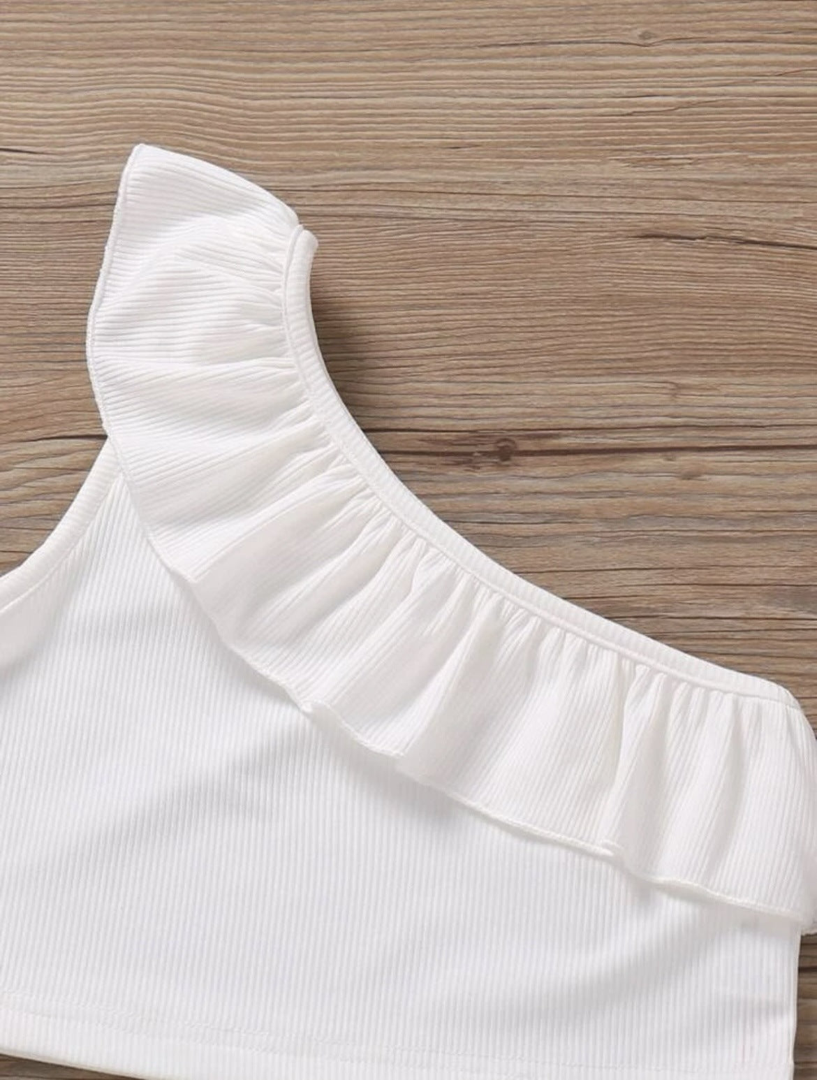 Baby Girls Fashion Solid Color One-shoulder Vest for Party Daily Wear, Perfect for Outdoor