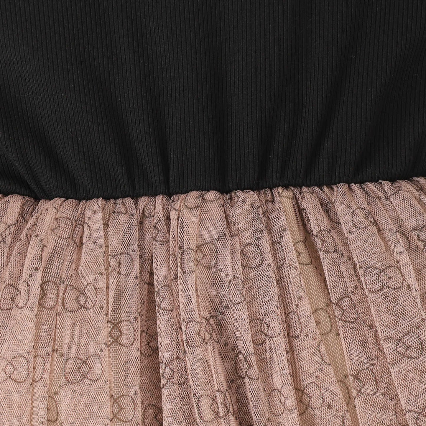 Spring and Summer Girls' dress Short Sleeve Stitching Mesh Tutu Dress Daily Fashion Casual Princess Dress