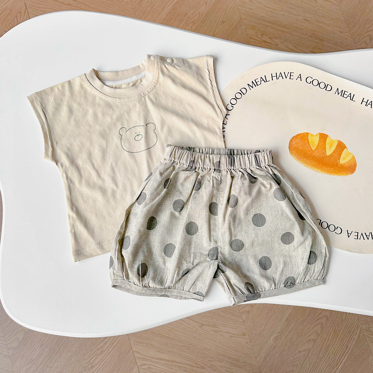 Little Bear Short-sleeved T-shirt Set for Boys