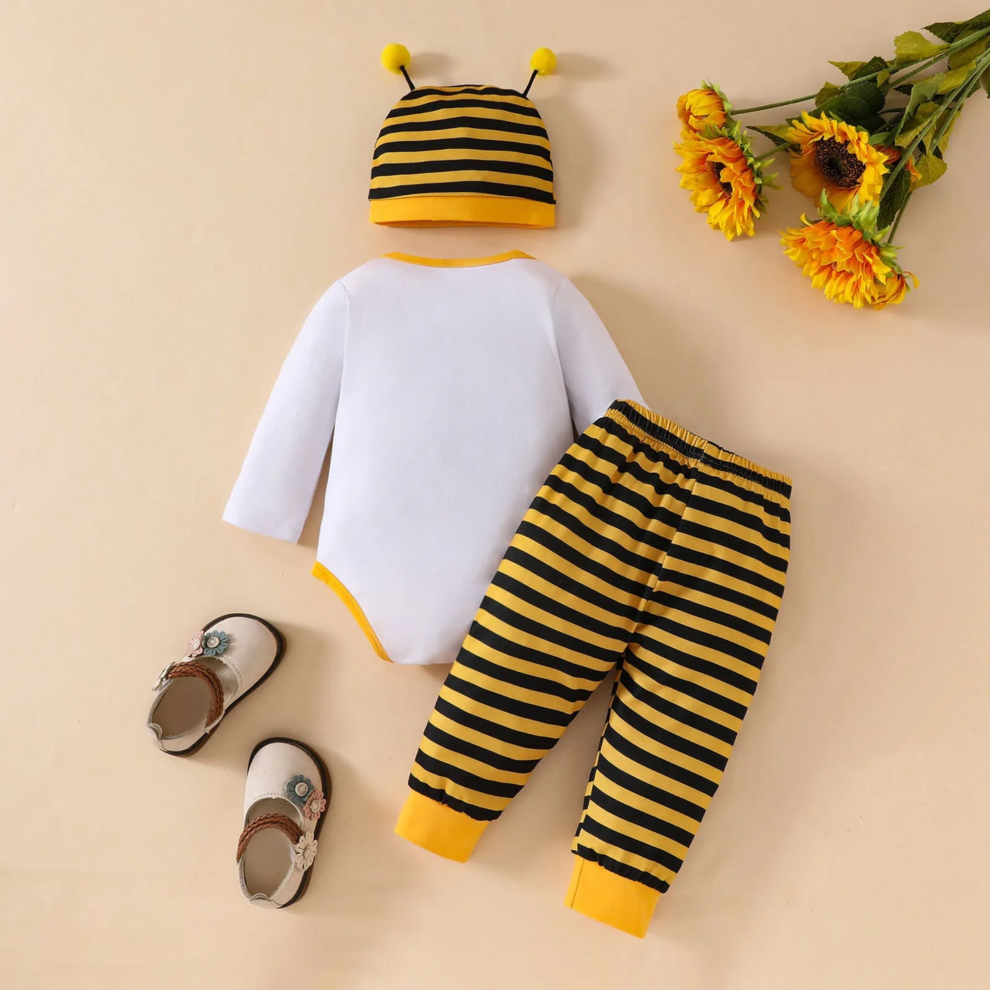 LittleBuzz 3-Piece Bee Outfit Set Cute Baby Bee Outfit Set