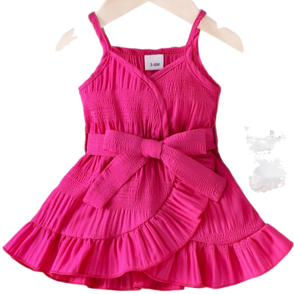 Jacquard Fabric Dress for Toddler Girls