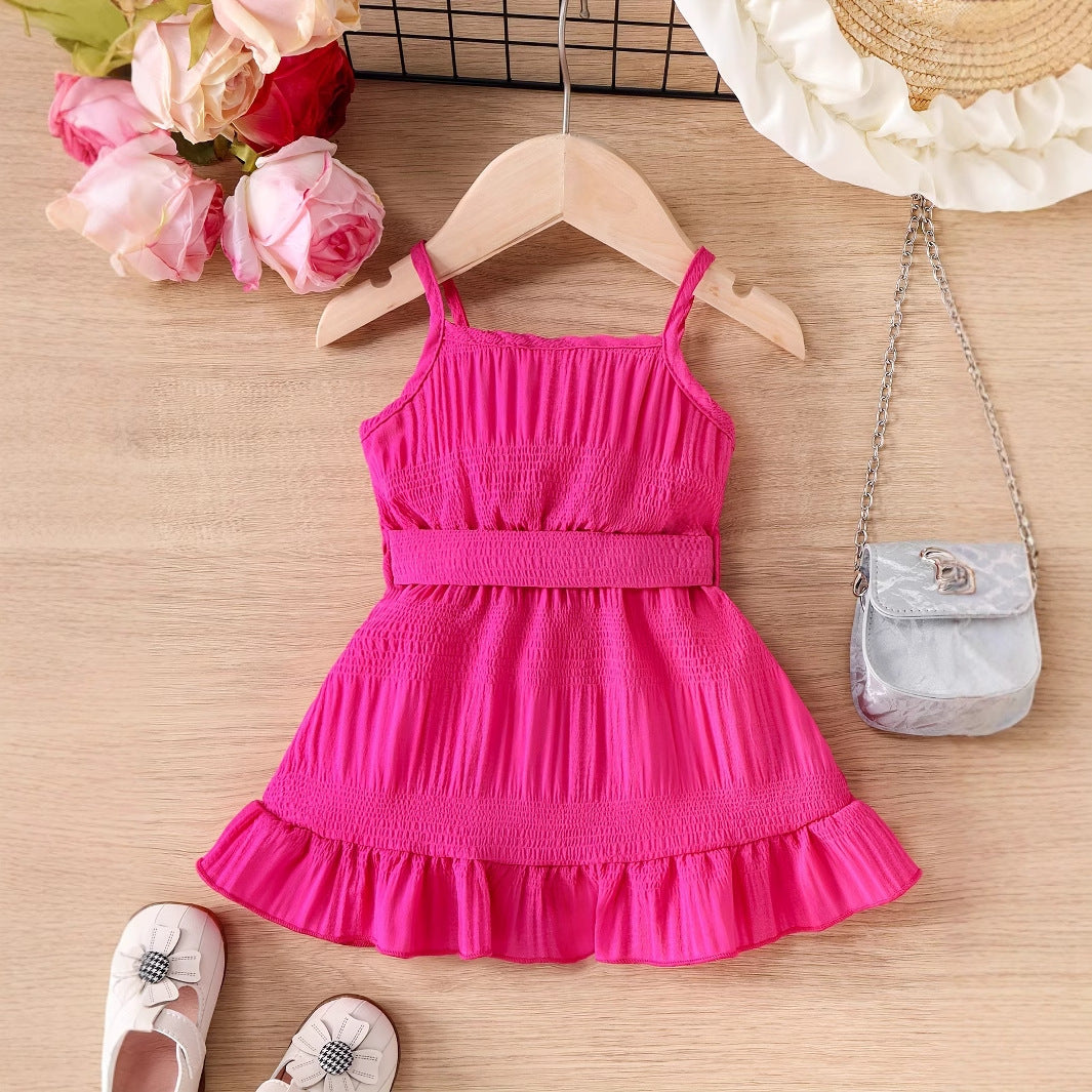 Jacquard Fabric Dress for Toddler Girls