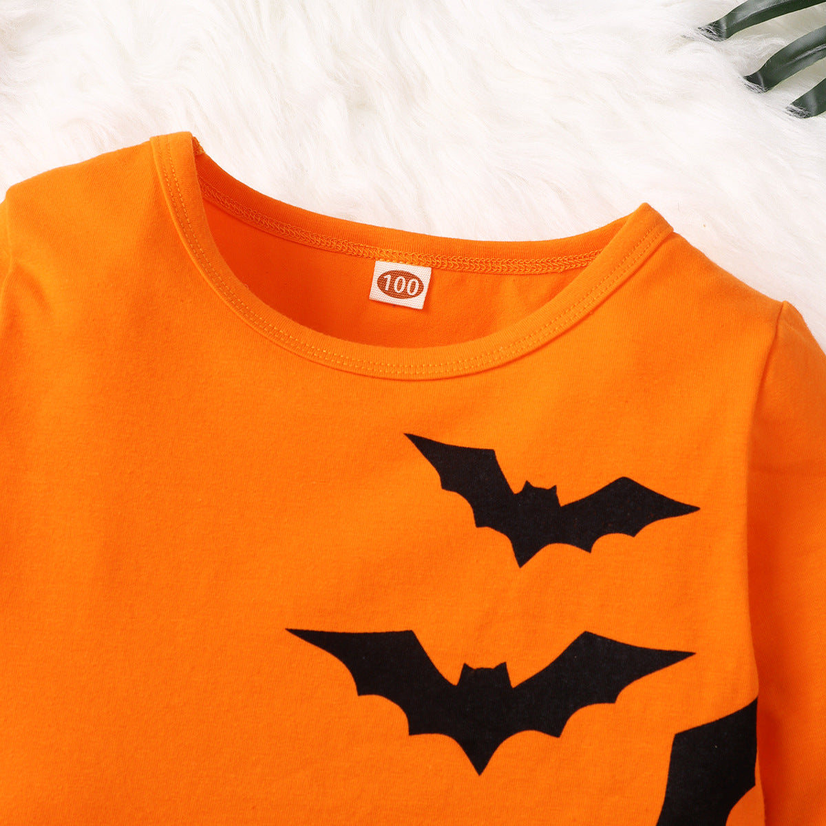 Halloween Girl Long Sleeve Dress Fashion Princess Bat Printed Mesh Dress Autumn Toddler Tutu Dress Kids Halloween Party Clothes