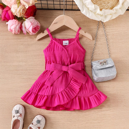 Jacquard Fabric Dress for Toddler Girls