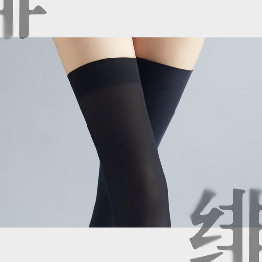 Lingerie 'Fei' Sweet and Spicy Versatile Semi-Transparent JK Anime-style Over-the-Knee Socks, Black Stockings, Suitable for Spring and Autumn Outdoor Wear