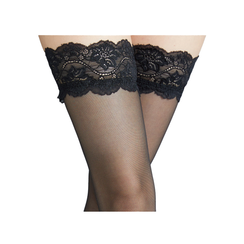 Lingerie "Duan" 3D French Lace Over-The-Knee Stockings with Silicone Non-Slip Design – Ultra-Thin, Sexy, and Silicone Non-Slip – One Size Fits Most